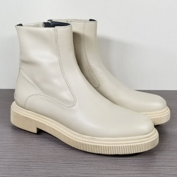 Franco Sarto Jinta Platform Boot, Off White (Chiffon), Womens Size 7.5 M / 37.5 - Picture 1 of 10